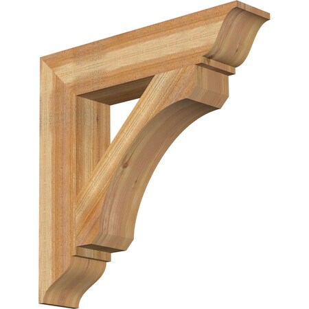 Ekena Millwork Legacy Traditional Rough Sawn Bracket, Western Red Cedar, 6"W x 30"D x 30"H BKT06X30X30LEC01RWR